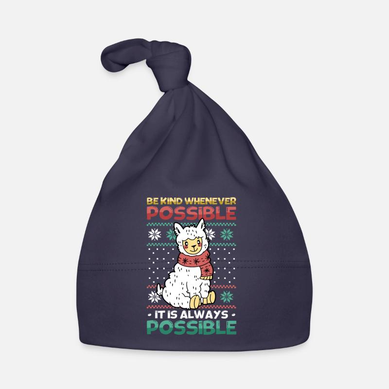 Message de Noël Soyez gentil Bonnet bio Bébé
