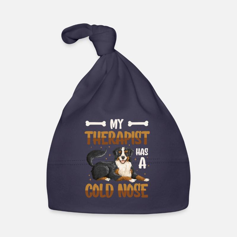 My therapist has a cold nose, dog lover Organic Baby Cap