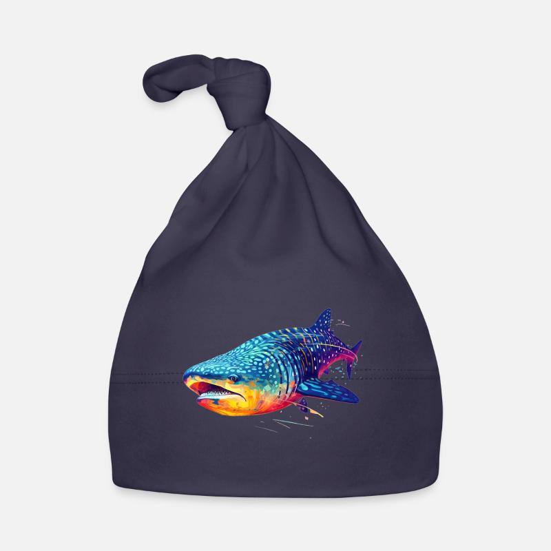 Requin-baleine - Bonnet bio Bébé - marine