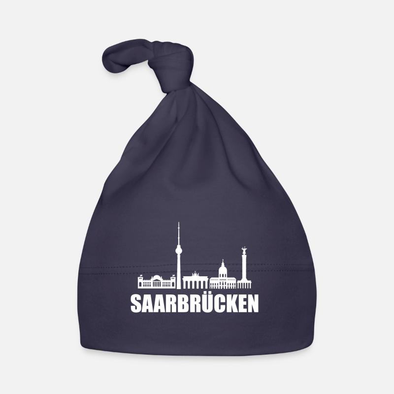 Saarbrücken Skyline Baby Bio-Mütze