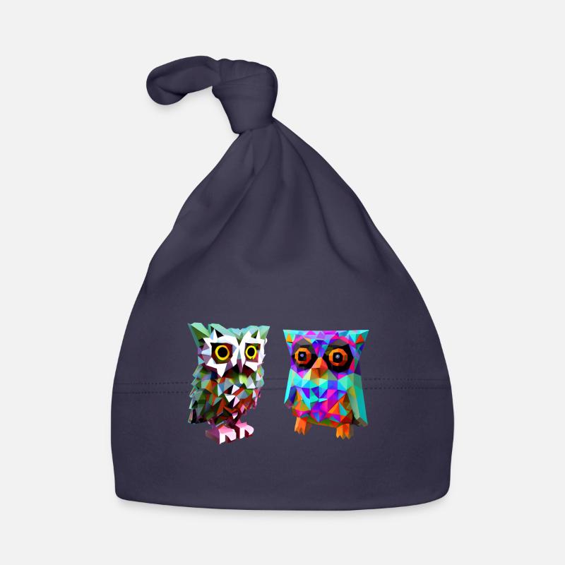 Hiboux polygonaux Bonnet bio Bébé