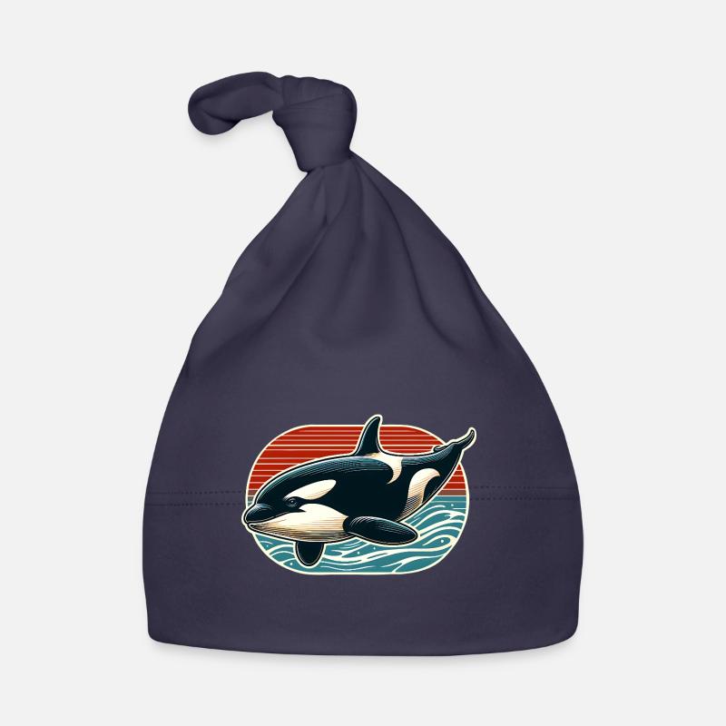 Orca Killer Whale Organic Baby Cap