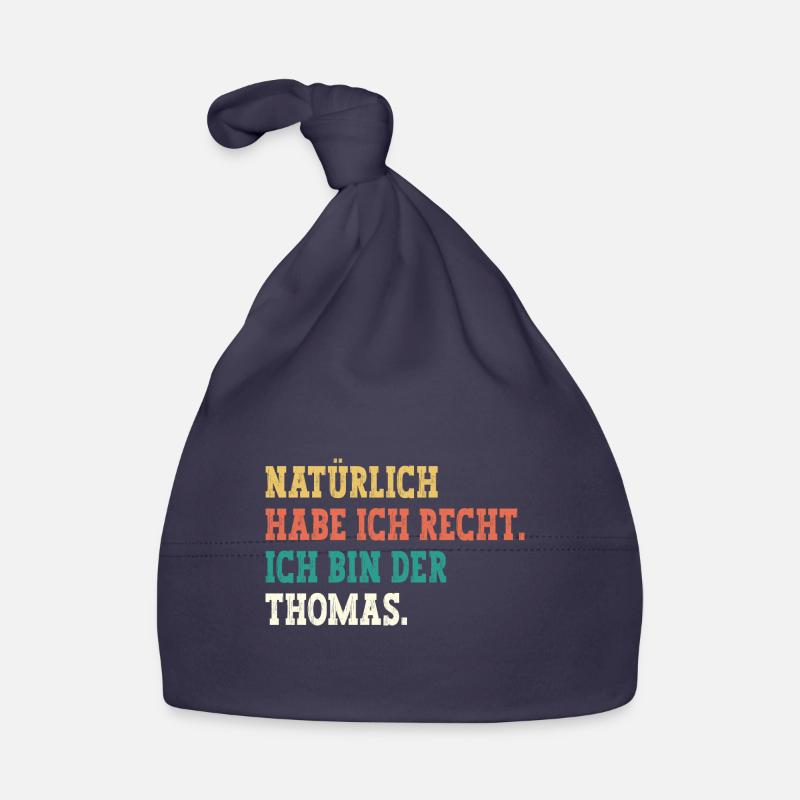 Thomas Lustiger Spruch Vorname Name Thomas Baby Bio-Mütze