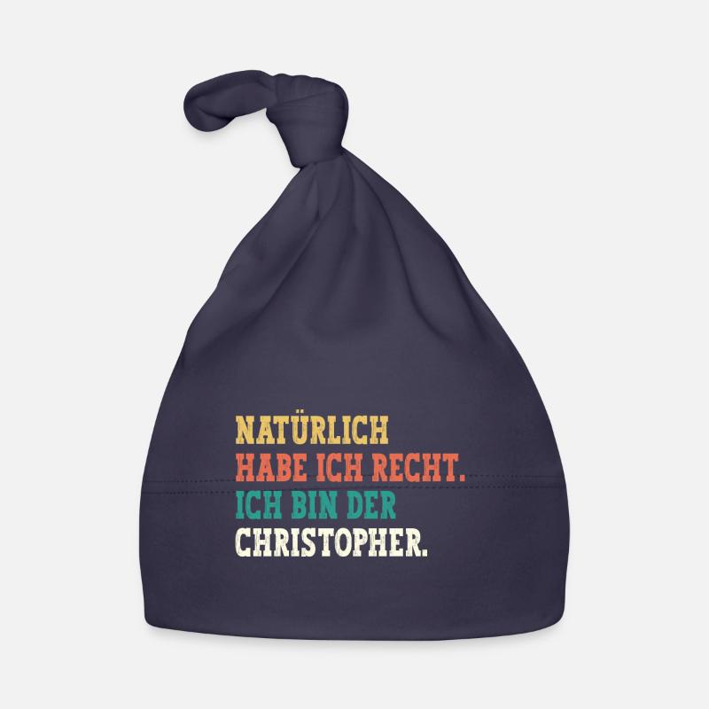 Christopher Lustiger Spruch Vorname Name Christoph Baby Bio-Mütze