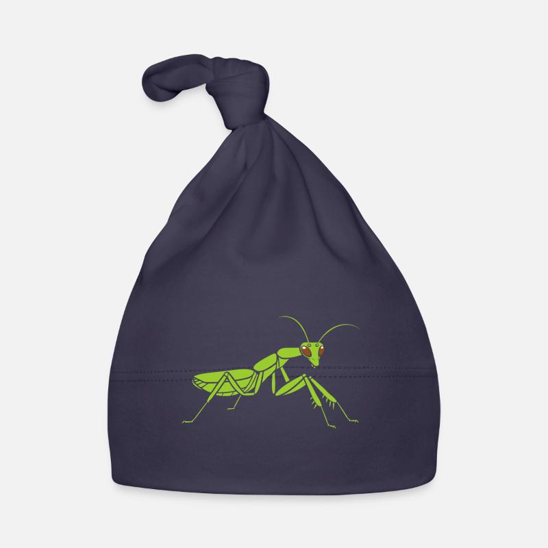 Mante religieuse - Bonnet bio Bébé - marine