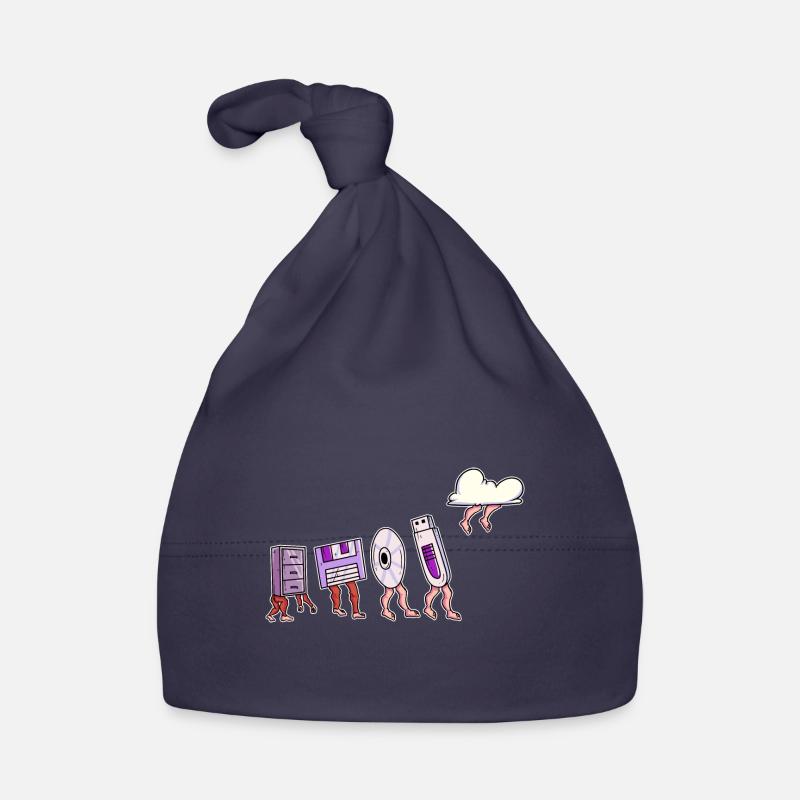Évolution des supports de données pour les développeurs - Bonnet bio Bébé - marine