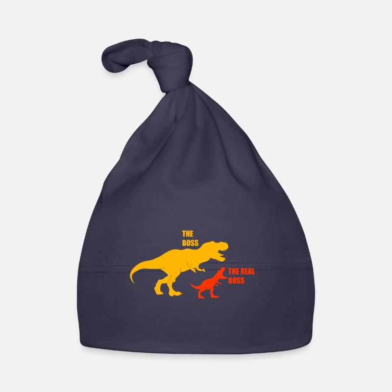 Dad Son T-Rex dinosaurs Organic Baby Cap