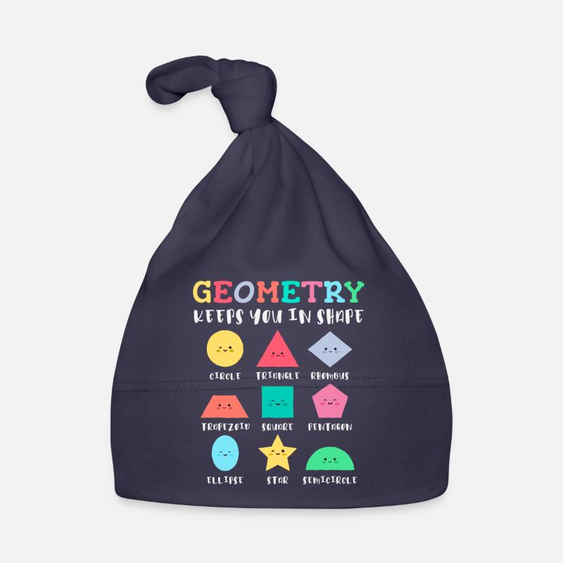 Geometry Shapes with Positive Slogans Organic Baby Cap
