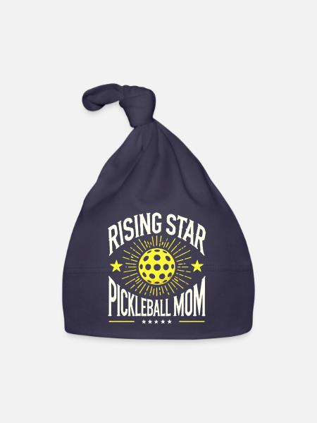 Rising Star Pickleball Mom - Organic Baby Cap - navy - Front
