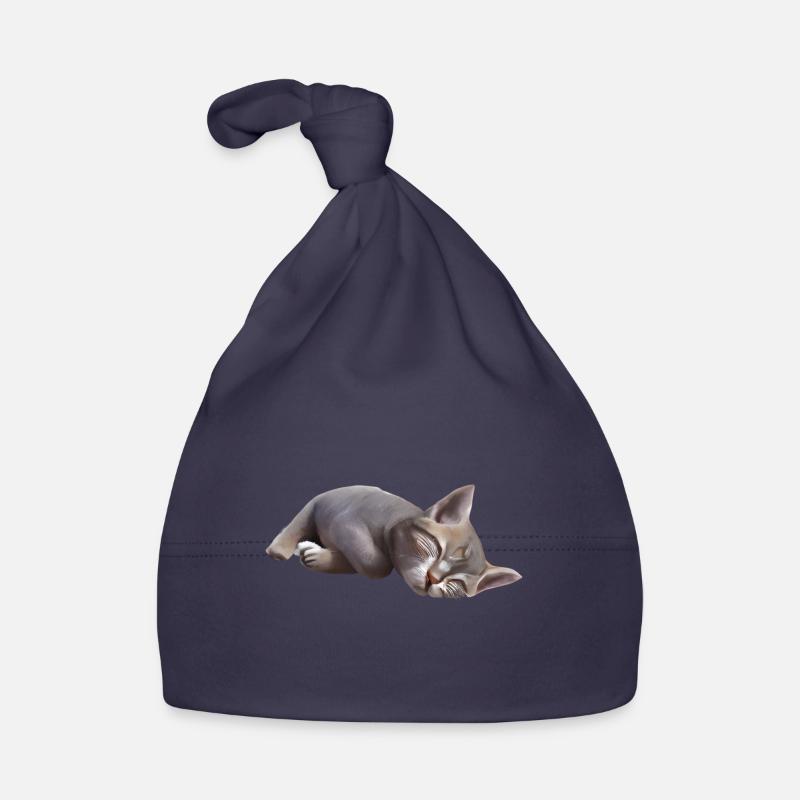 Sleeping cat Organic Baby Cap