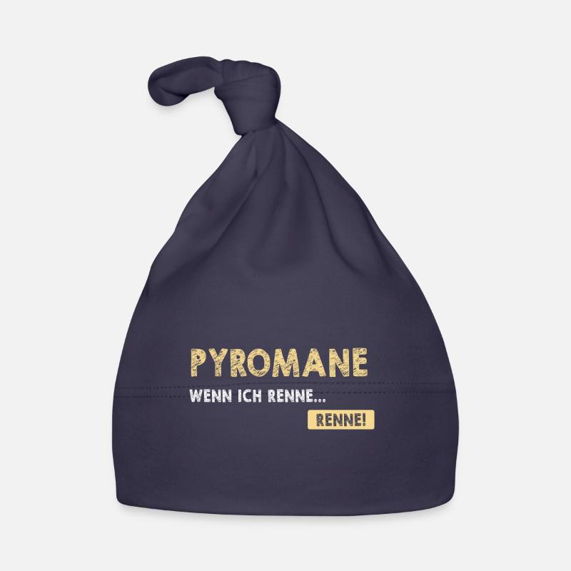 Pyromane Wenn Ich Renne Renne! Pyrotechniker Baby Bio-Mütze