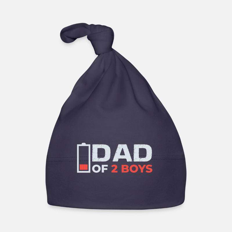 Papa von 2 Söhnen Vatertag Vater Sohn Partnerlook Baby Bio-Mütze