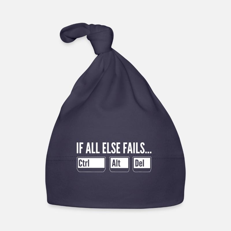 If All Else Fails Ctrl Alt Del Softwareentwickler Baby Bio-Mütze