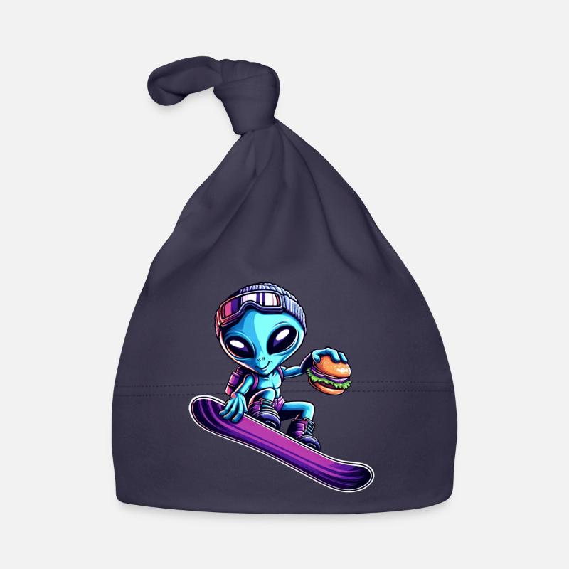 Alien Snowboard Hamburger Abenteuer Baby Bio-Mütze