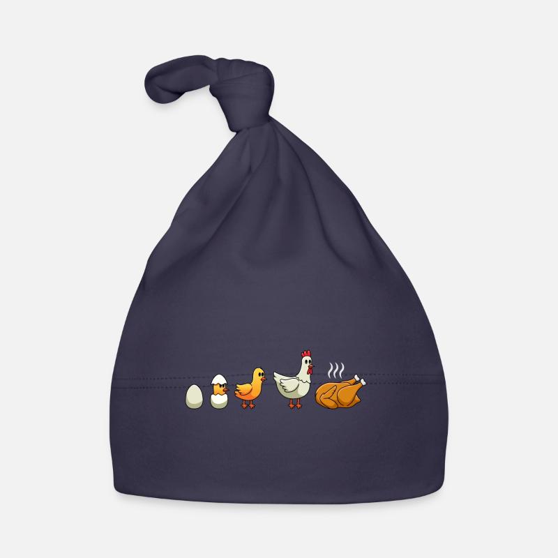 Hühner Evolution Huhn Hühnerhalter Hühner - Baby Bio-Mütze - Navy
