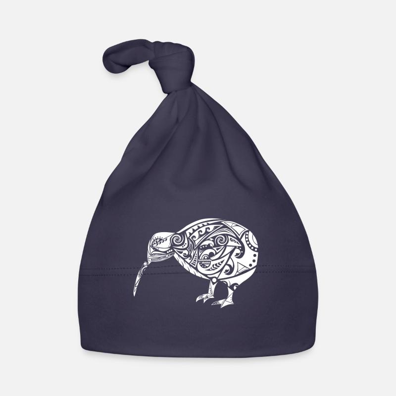 Maori Kiwi Bird White - Gift Idea Organic Baby Cap