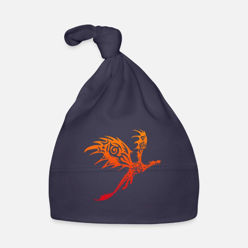 Idée de cadeau drôle d'animaux de dragon rouge Bonnet bio Bébé