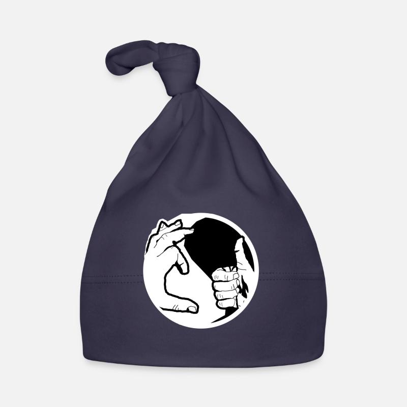 Doublehand - Bonnet bio Bébé - marine