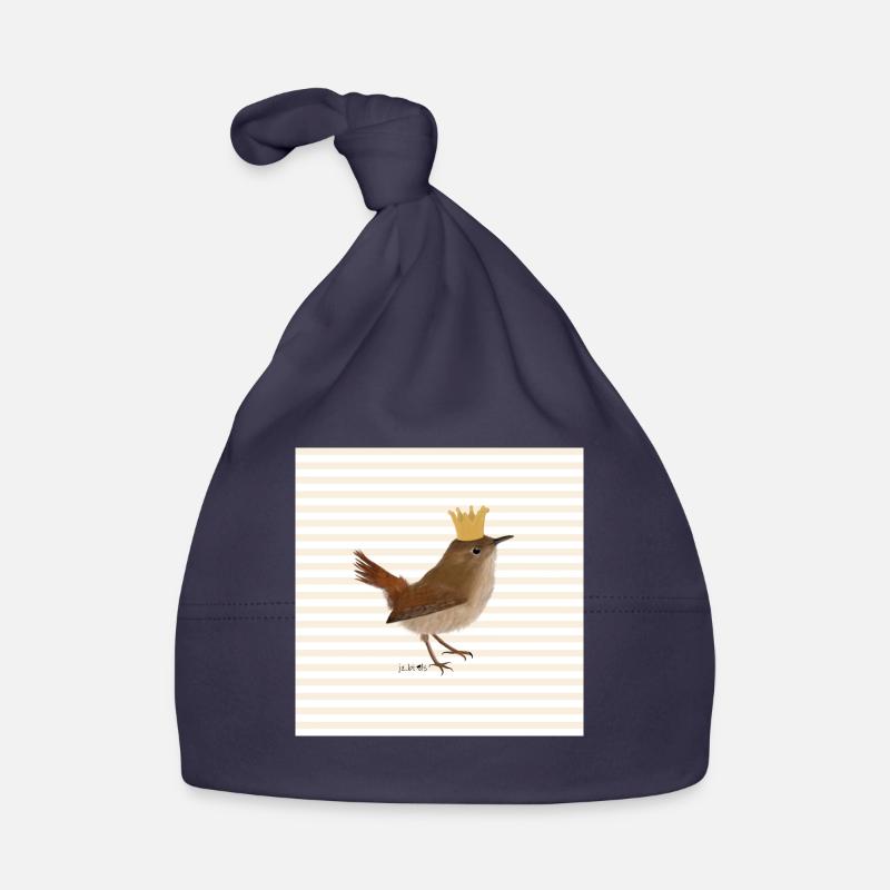 Zaunkönig mit goldener Krone Vogel Geschenk Baby Bio-Mütze