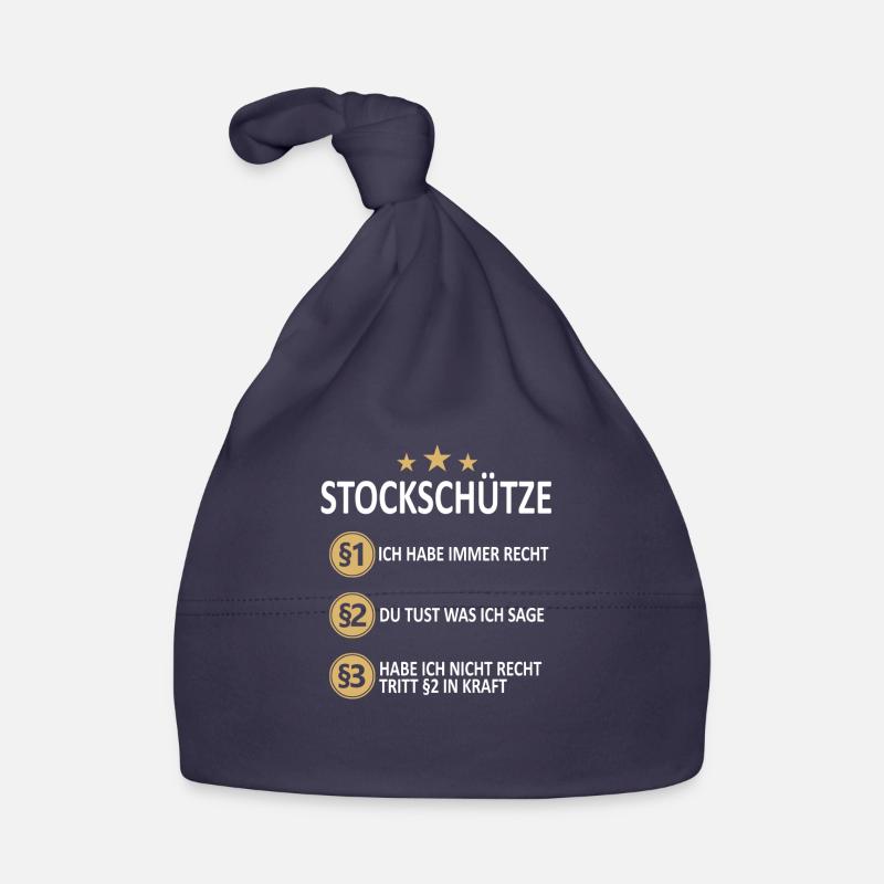 Stockschießen Eisstockschießen Eisstock Spruch Baby Bio-Mütze