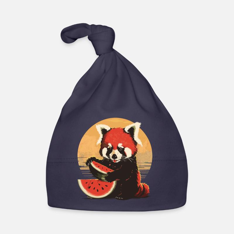 Red Panda Chat Ours Red Panda Pastèque Cool Bonnet bio Bébé