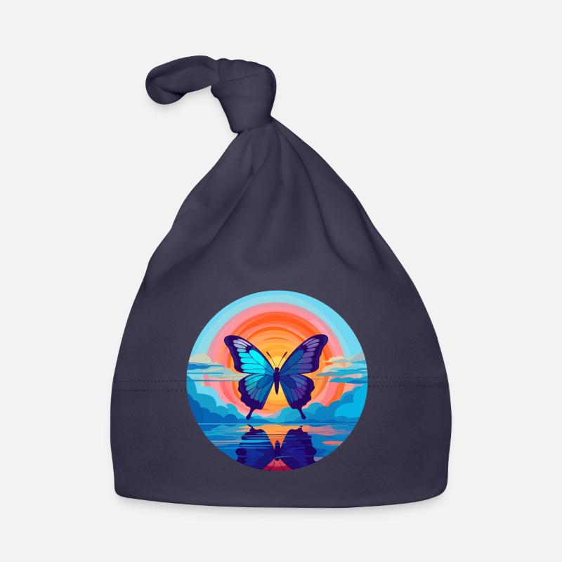 Blue Morpho Butterfly Organic Baby Cap