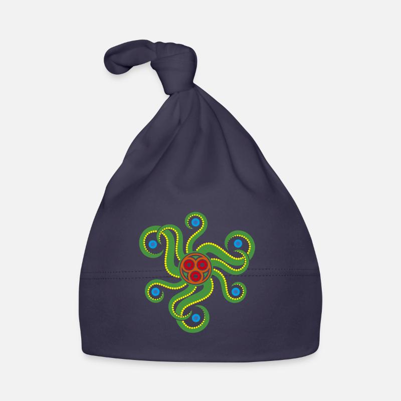 Celui de la mer (vert) - Bonnet bio Bébé - marine
