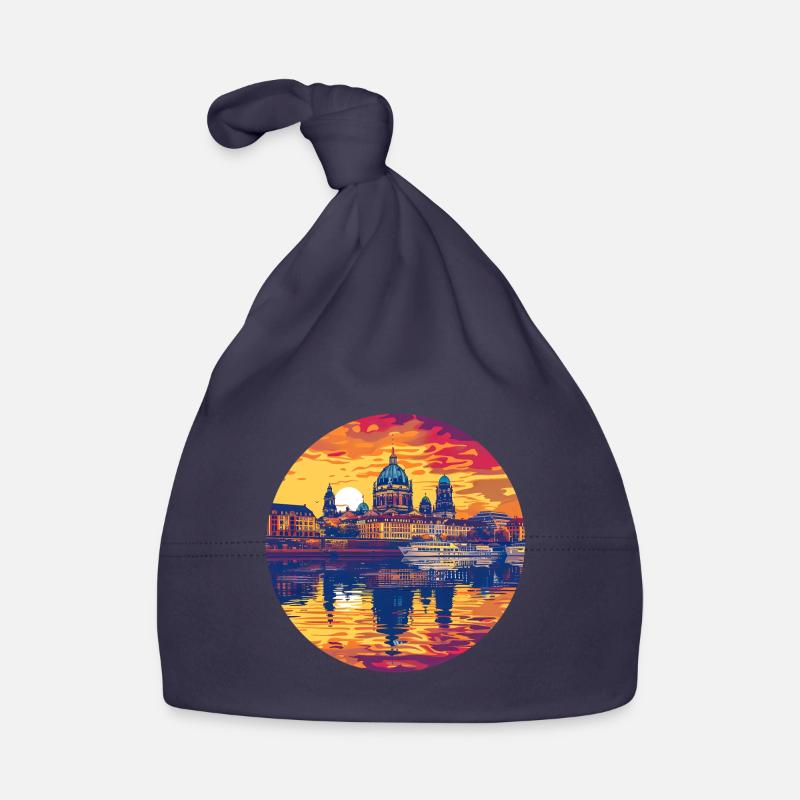 Dresden Skyline Organic Baby Cap