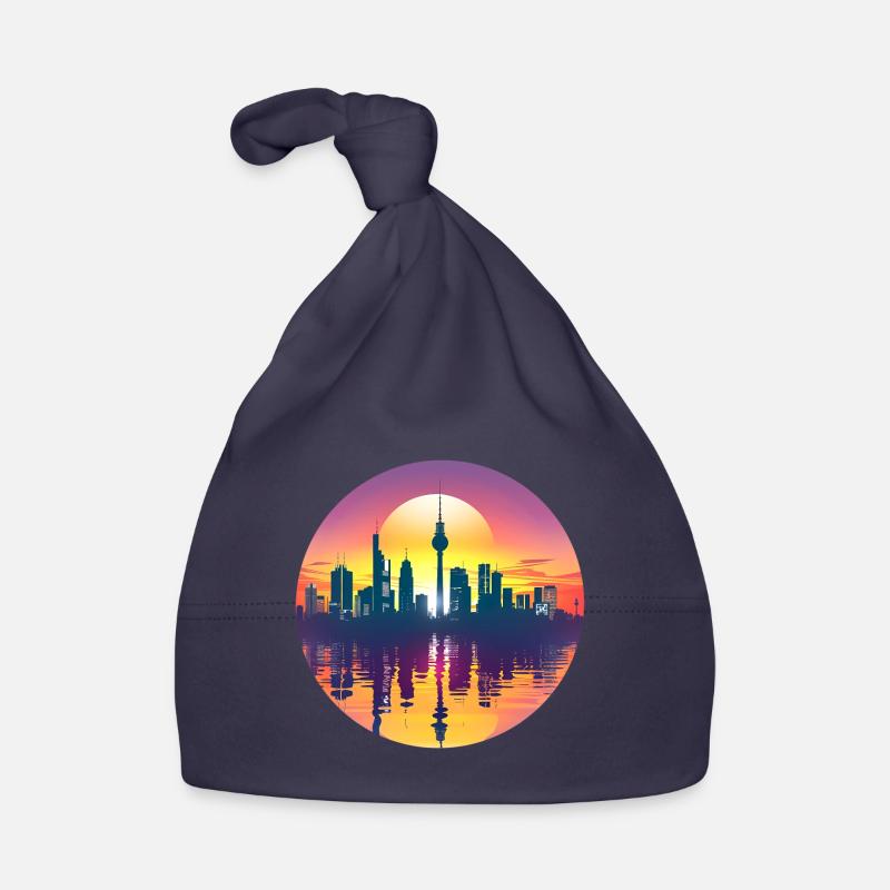 Gütersloh Skyline - Organic Baby Cap - navy