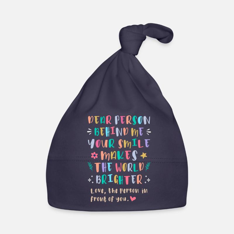 Your Smile Makes the World Brighter Organic Baby Cap