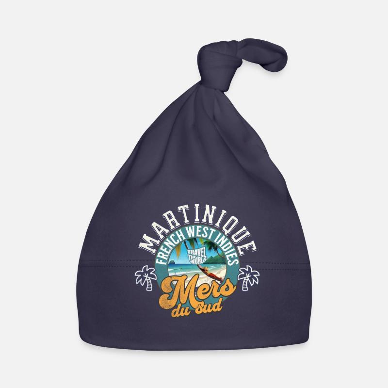 Mers du sud Martinique 1 - Bonnet bio Bébé - marine