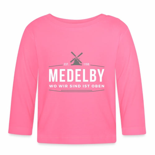 Medelby - Wo wir sind ist oben - Baby Bio-Langarmshirt