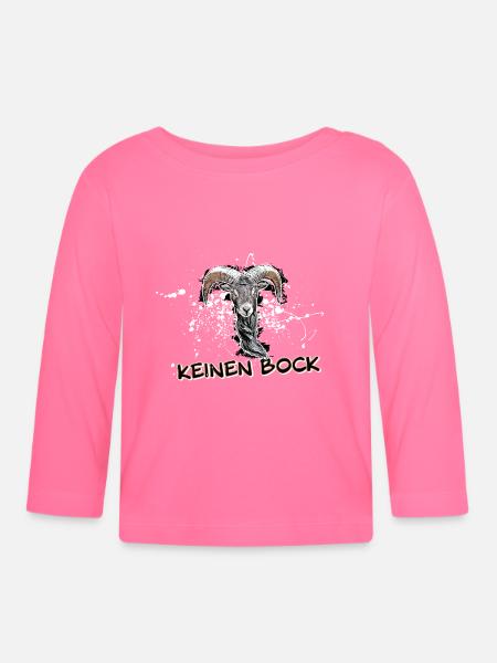 Keinen Bock - Lustlos - Baby Bio-Langarmshirt - Azalea