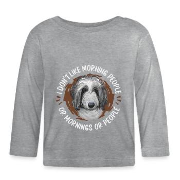 English Shepherd Dog - Organic Baby Long Sleeve T-Shirt - heather grey - Front