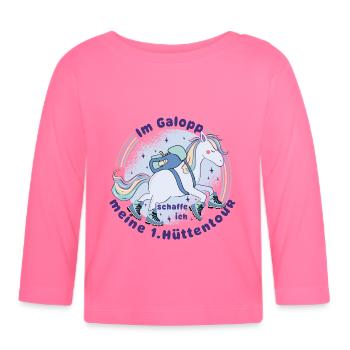 Einhorn - meine 1. Hüttentour - Wandern mit Kind - Baby Bio-Langarmshirt - Azalea - Vorne