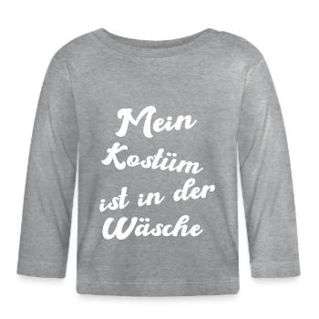 Lingerie Fantaisie - T-shirt manches longues bio Bébé - gris chiné - Devant