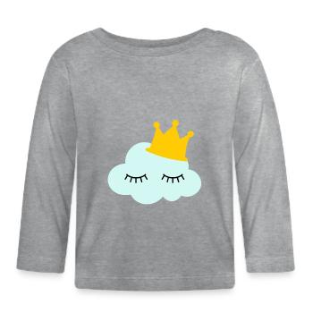cloud - Organic Baby Long Sleeve T-Shirt - heather grey - Front