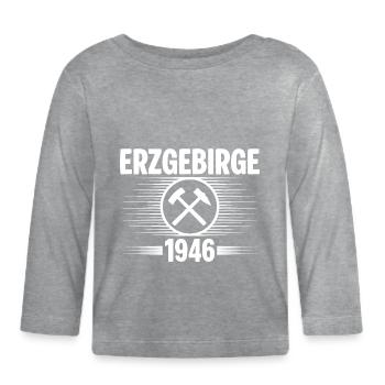 Erzgebirge 1946 - Baby Bio-Langarmshirt - Grau meliert - Vorne