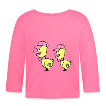 enten cap - Baby Bio-Langarmshirt - Azalea - Vorne