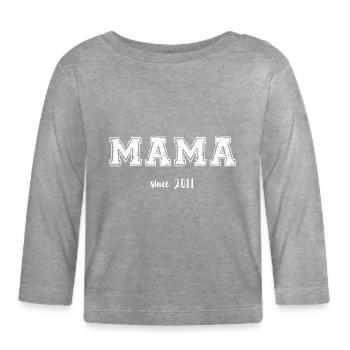 Mom 2011 - Organic Baby Long Sleeve T-Shirt - heather grey - Front