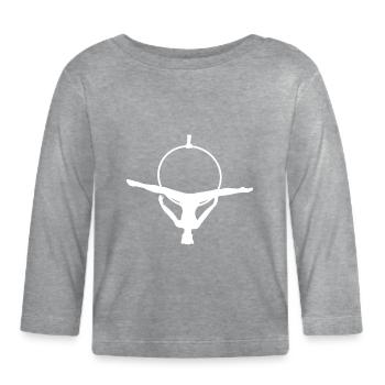 Cerceau aérien pour femme - T-shirt manches longues bio Bébé - gris chiné - Devant