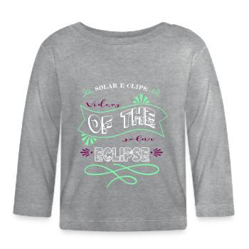 Idée cadeau blagues astronomie Tshirt en apesanteur - T-shirt manches longues bio Bébé - gris chiné - Devant