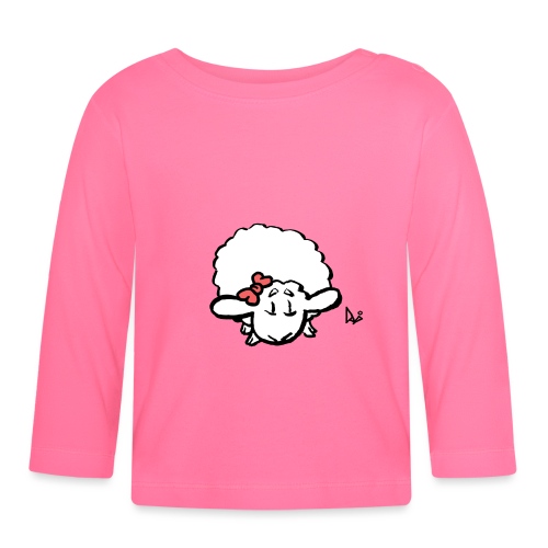 Vauvan karitsa (vaaleanpunainen) - Vauvan luomuruopitkähihainen paita