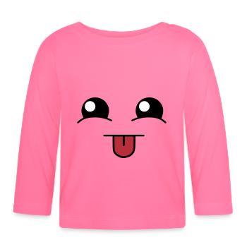 Cute face - Baby Bio-Langarmshirt - Azalea - Vorne