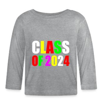 Class of 2024 - T-shirt manches longues bio Bébé - gris chiné - Devant