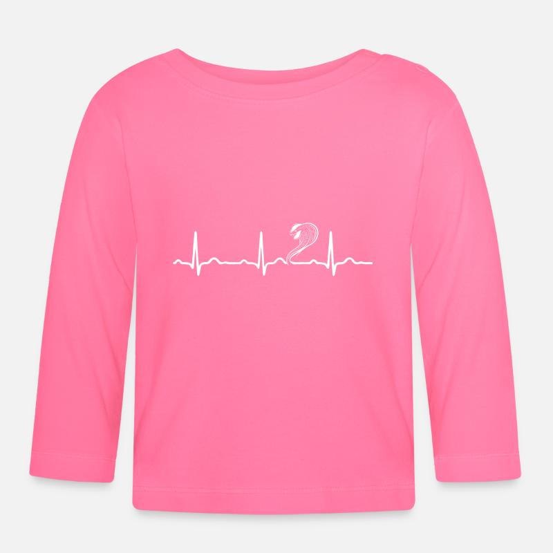 GIFT - ECG HEARTLINK COBRA SNAKE Whithe - Organic Baby Long Sleeve T-Shirt - azalea