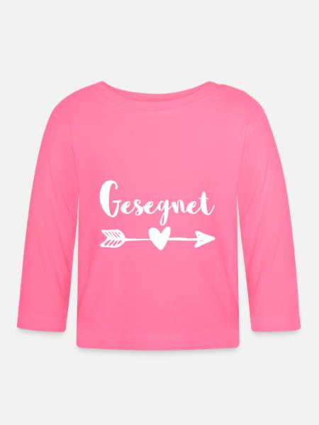 Gesegnet Christliches Geschenk - Baby Bio-Langarmshirt - Azalea