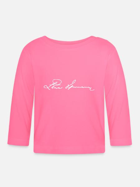 Clara Schumann Unterschrift - Baby Bio-Langarmshirt - Azalea