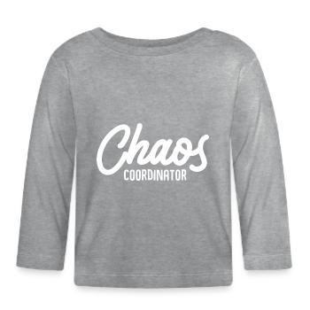 Chaos-Koordinator - Baby Bio-Langarmshirt - Grau meliert - Vorne