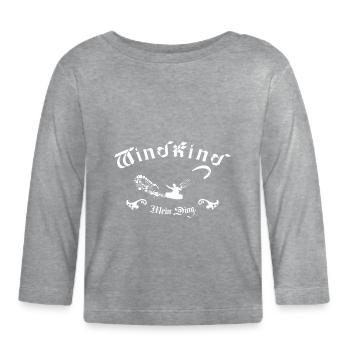 Kitesurfen Mein Ding - Baby Bio-Langarmshirt - Grau meliert - Vorne